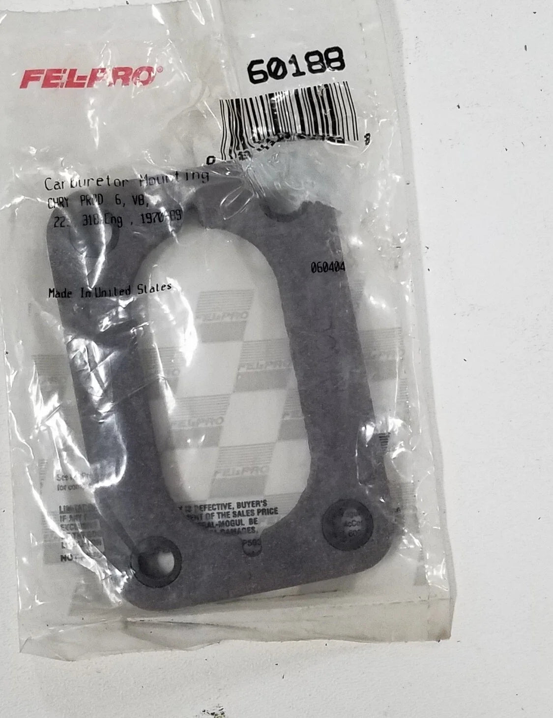 Carburetor Base Gasket for Dodge D100, Dart (1970–1987) - Fel-Pro 60188