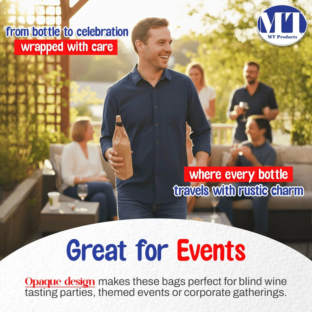 Pack of 1000 Pint Brown Paper Bags for Wine Bottles