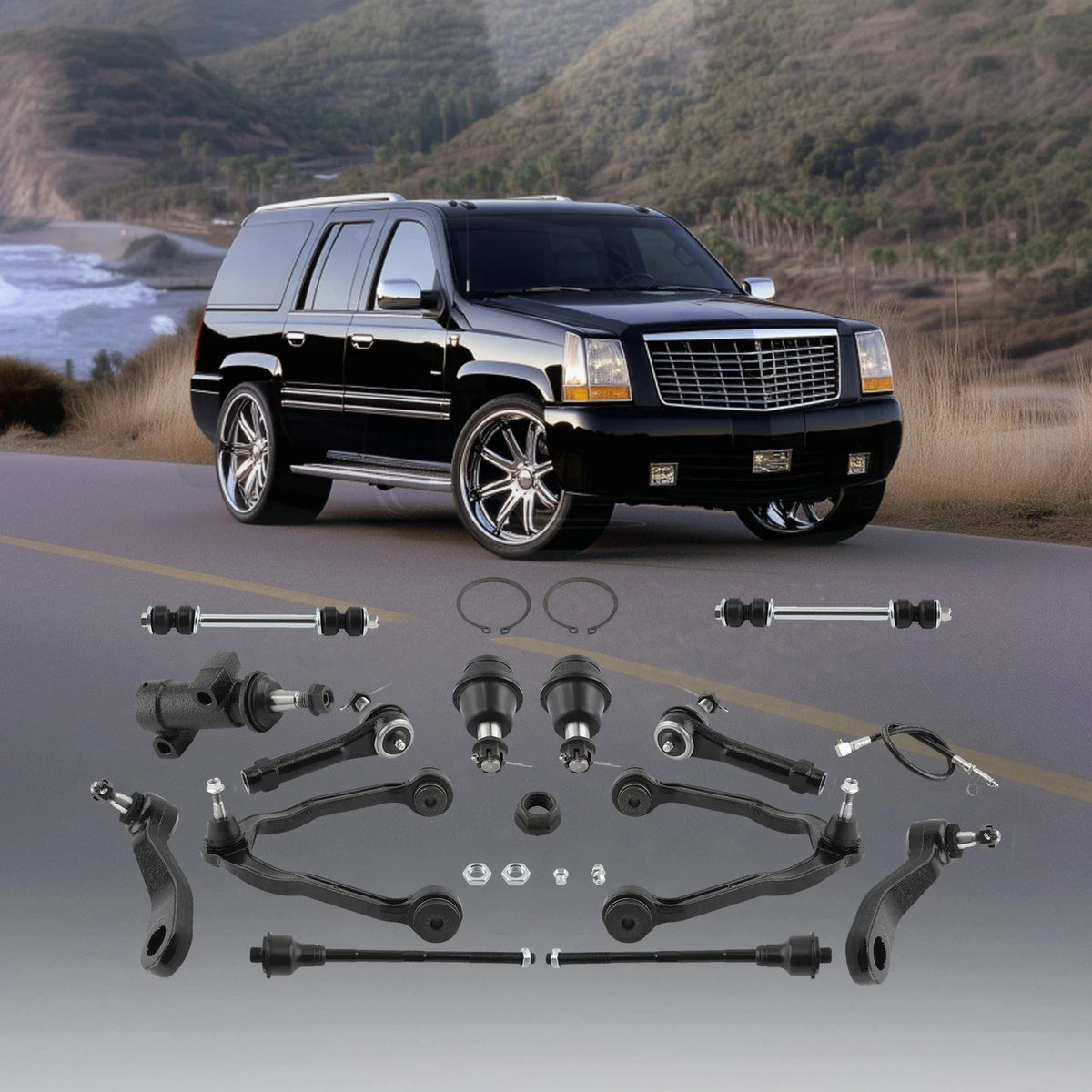 13x Front Upper Control Arm Ball Joint Kit for GMC Yukon Sierra 1500 (2007–2014)