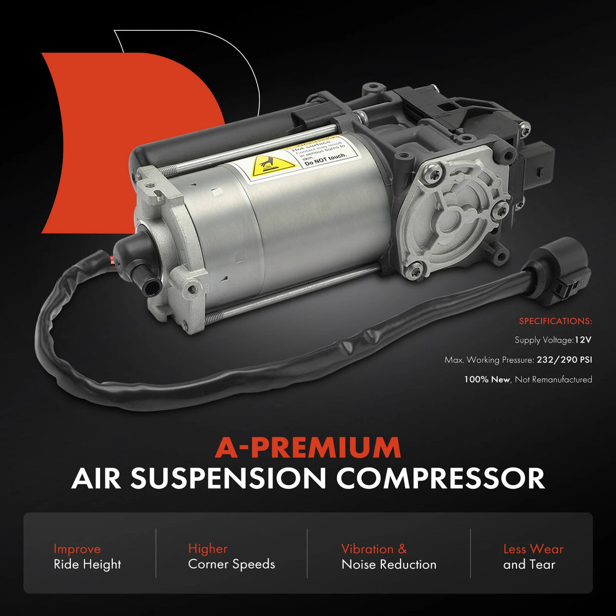 A-Premium Air Suspension Compressor for Audi A6 A8 Quattro (2019–2023) 4N0616005C, 4N0616005D