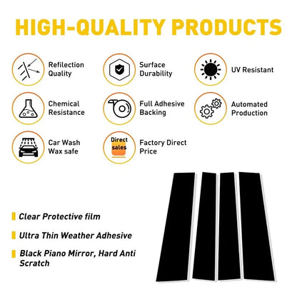 Window Pillar Post Door Trim Covers for Toyota Tundra (2007–2021)