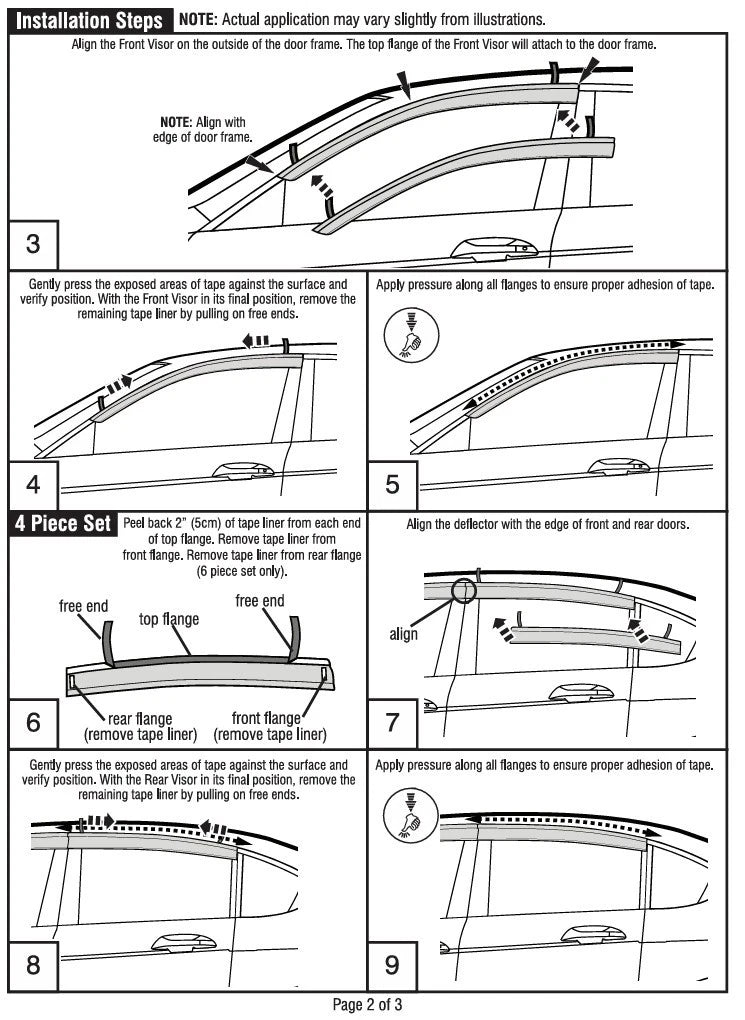 Low Profile Stick-On Rain Guards for Subaru Crosstrek (2024–2025) 2854138