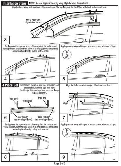 Low Profile Stick-On Rain Guards for Subaru Crosstrek (2024–2025) 2854138