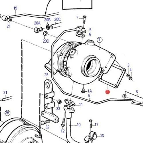 Turbo Gasket for Volvo Penta AD 31 41 AQ 40 41 MD42