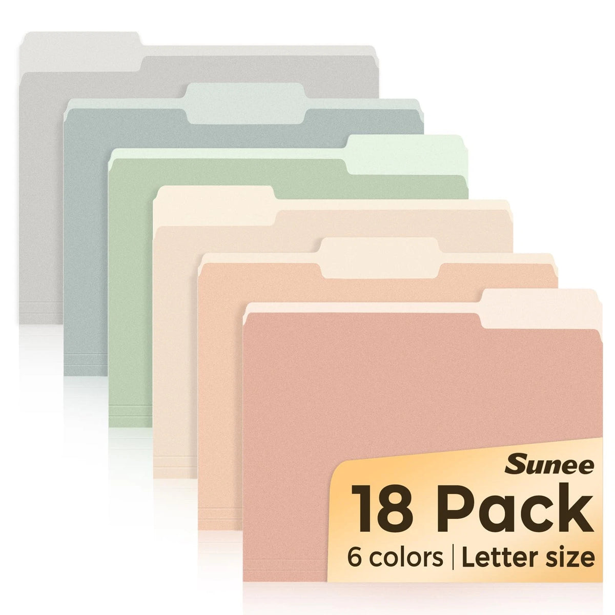 18 Pack Manilla File Folders 8.5 x 11 Office Supplies