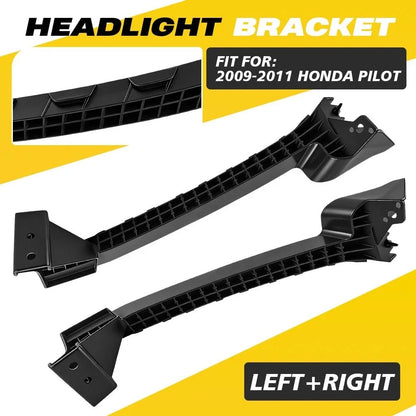 Set of 2 Front Bumper Headlight Support Brackets for Honda Pilot (2009–2011) 71145-SZA-A00