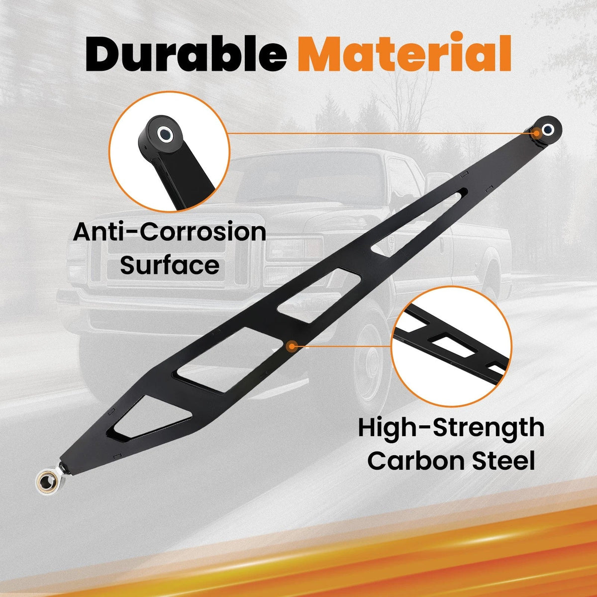 Rear Traction Bars Kit for Chevy Silverado Sierra 1500 4WD (2007–2018)