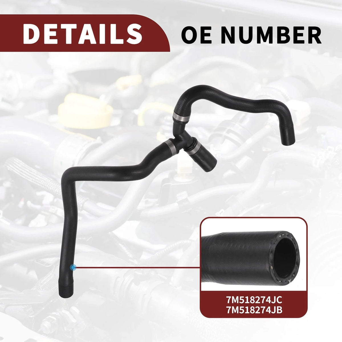 Cooling System Hose Assembly for Ford C-Max (2007–2010) No. 7M518274JC