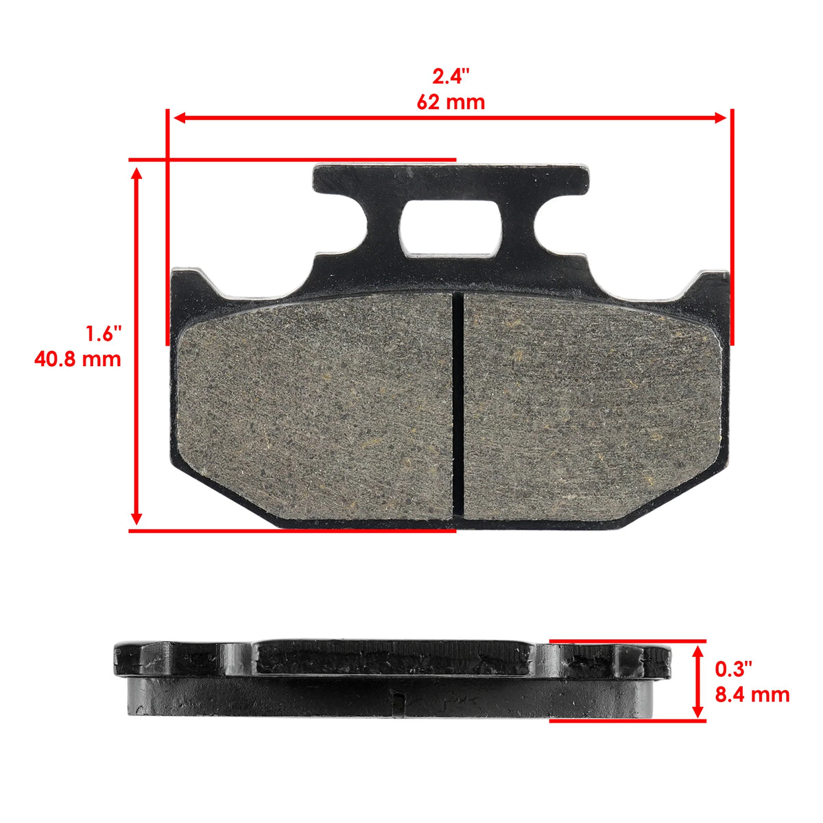 Set of 4 Brake Pads for Yamaha Rhino 700 (2008–2013) MP103AA2007, 3TU-W0045-00