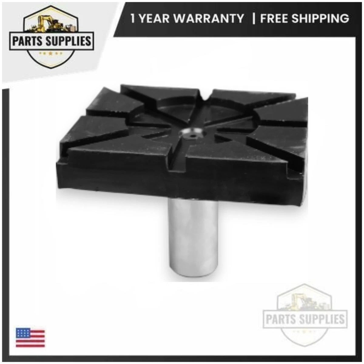 2X Rectangular Adapter Base w/ 7805-168 Pad for Wheeltronic Two-Post Lift