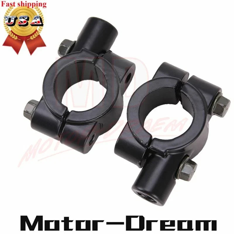 7/8" Handlebar Rear View Mirrors Clamp for Honda Kawasaki Suzuki