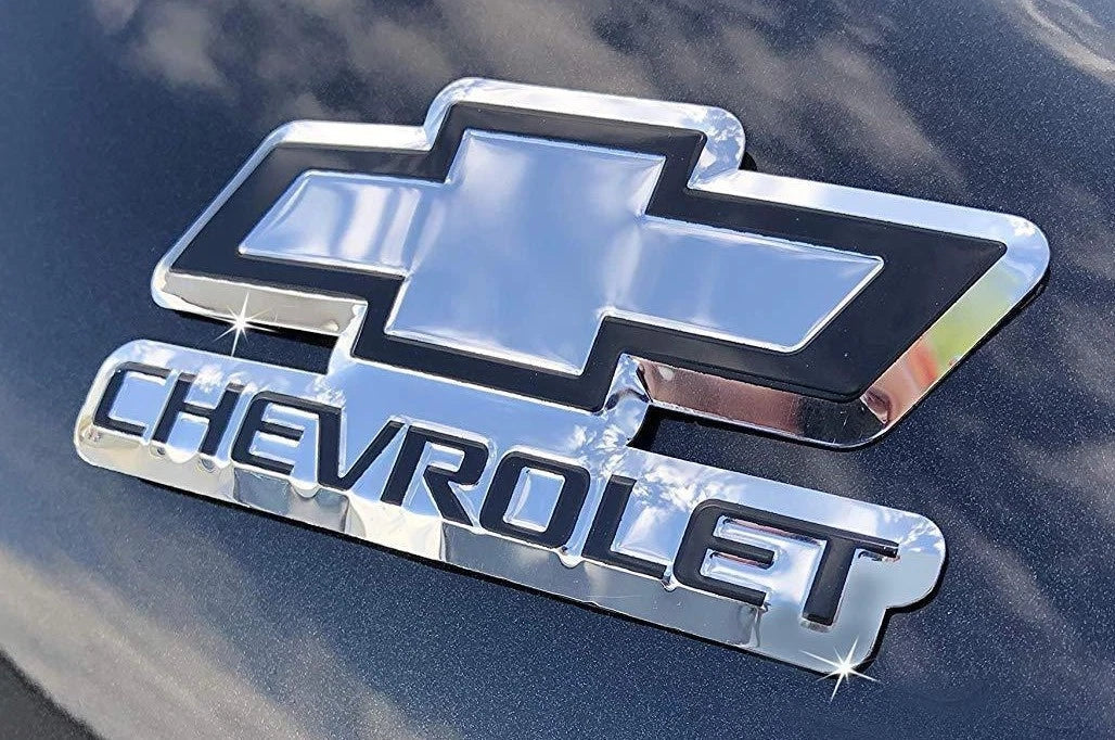 3D Raised Chevrolet Logo Emblem Sticker for Fuel Tank (Fits )
