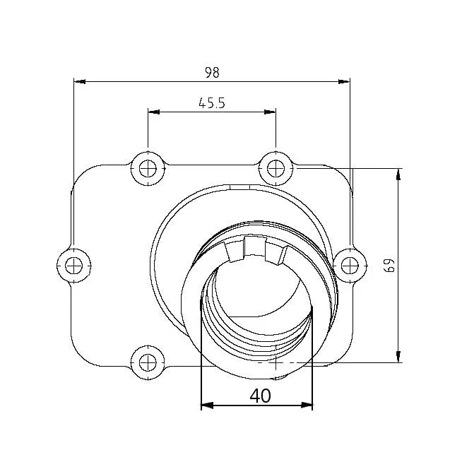Carburetor Adapter Mounting Flange for Ski-Doo (OEM# 420867105, 07-102-12)