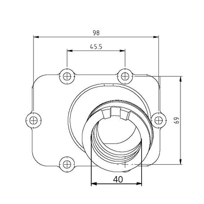 Carburetor Adapter Mounting Flange for Ski-Doo (OEM# 420867105, 07-102-12)