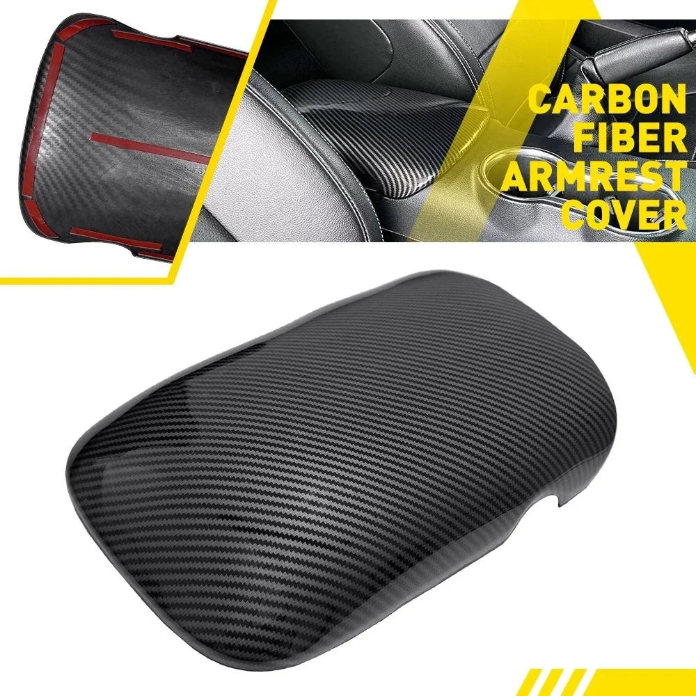 ABS Interior Armrest Box Storage Cover Trim for Ford Mustang (2015–2025)