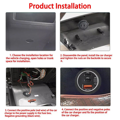 12V 24V USB Fast Power Charger Socket for Car Boat RV Marine (2010–2023)