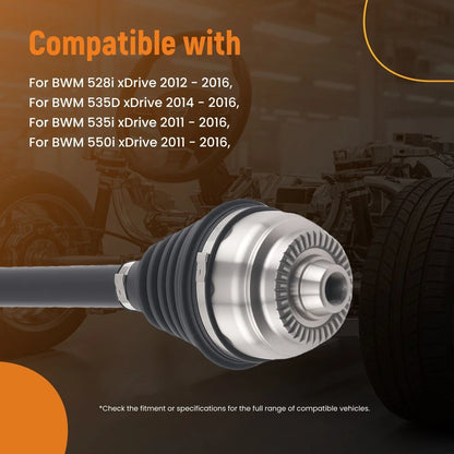 Front Driver CV Axle Shaft for BMW 528i 535i 550i 640i 650i xDrive 2-4 Series (2011–2017)
