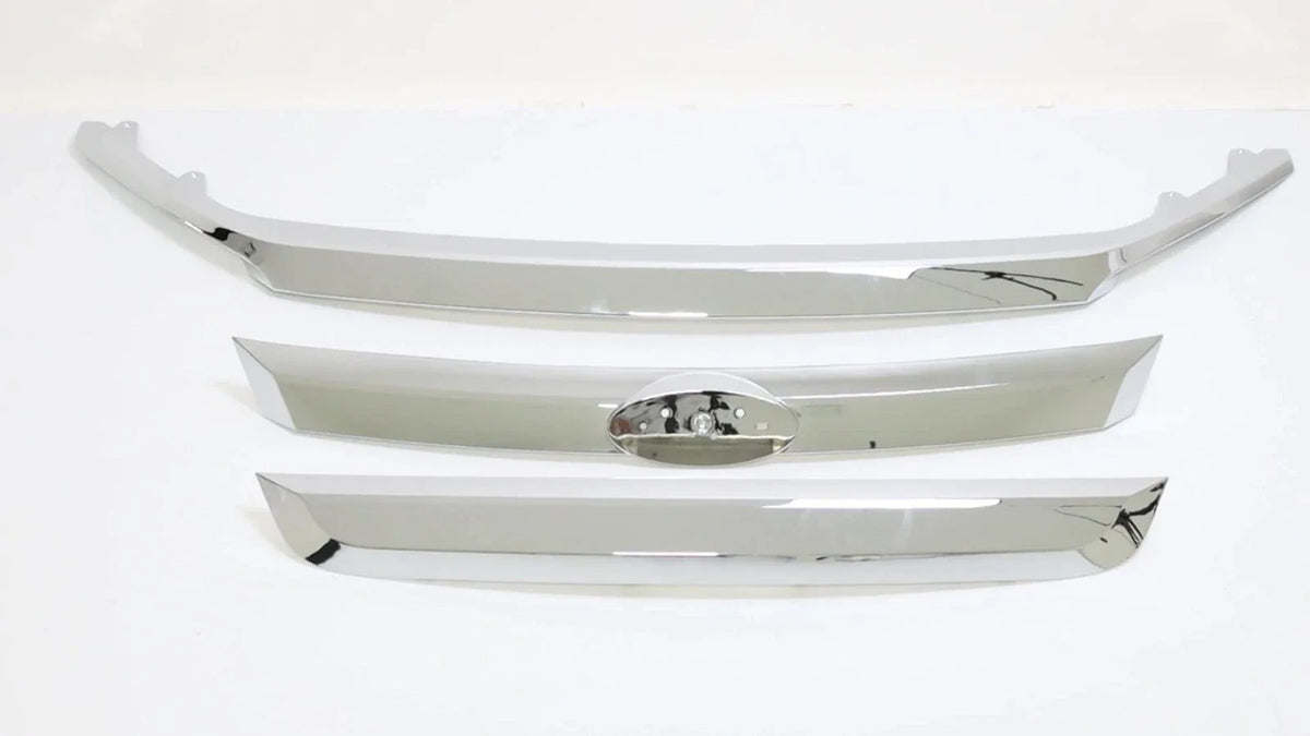 Set of 3 Chrome Grille Molding Trim for Ford Fusion (2010–2012)