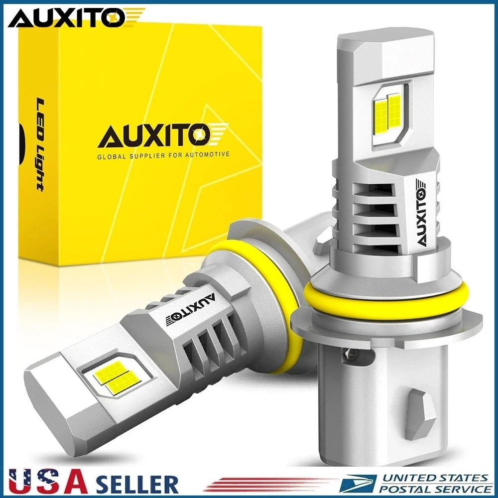 2X AUXITO 9007 LED Headlight Bulbs Kit for HB5 High Low Beam (6500K)