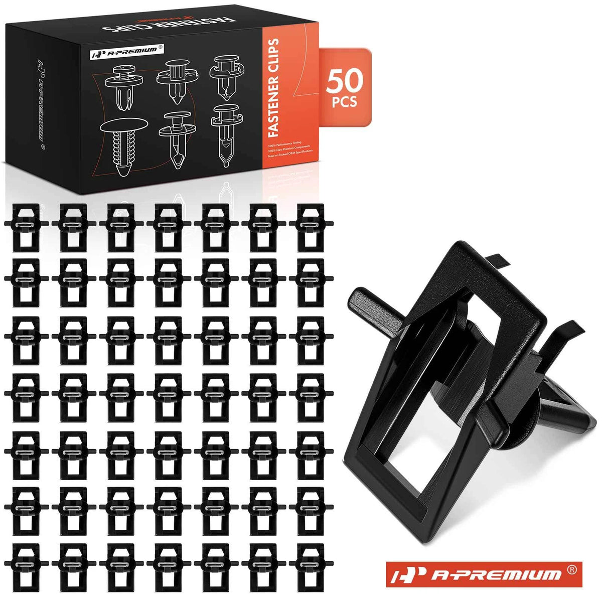 50Pcs Windshield Upper Garnish Moulding Retainer Clip for Chevy (20058837, 18398)