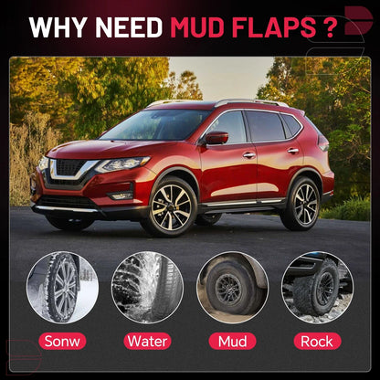 Splash Guards Mud Flaps for Nissan Rogue 2014–2020 2.5L X-Trail Sport