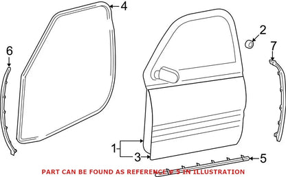 Genuine OEM Door Seal for Dodge Ram 1500 2500 3500 (2010–2023) 55112358AE