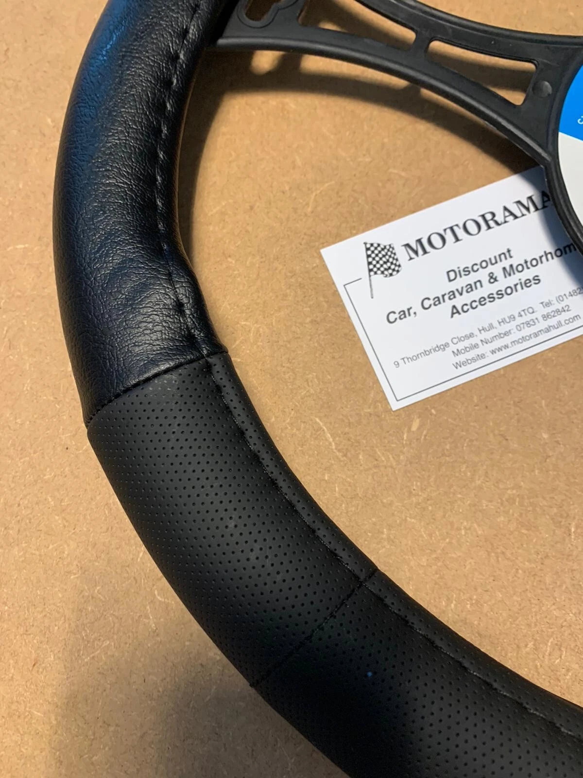 Steering Wheel Cover for Fiat Ducato (39/41cm) SWC129 Padded Black