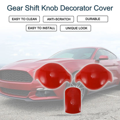Gear Shift Knob Decorator Cover for Ford Mustang (2015–2023) Red