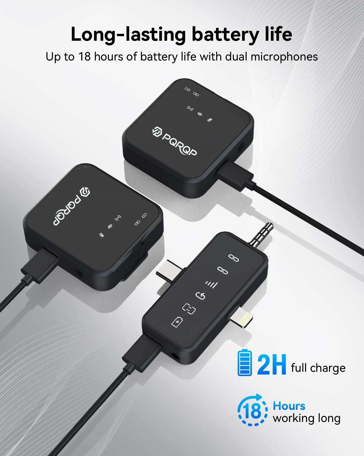 3 in 1 Wireless Lavalier Microphone for iPhone Mini