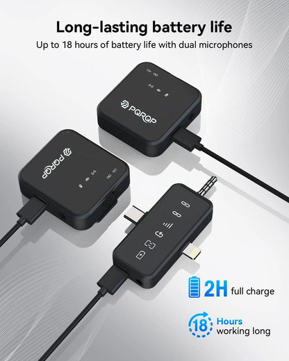 3 in 1 Wireless Lavalier Microphone for iPhone Mini