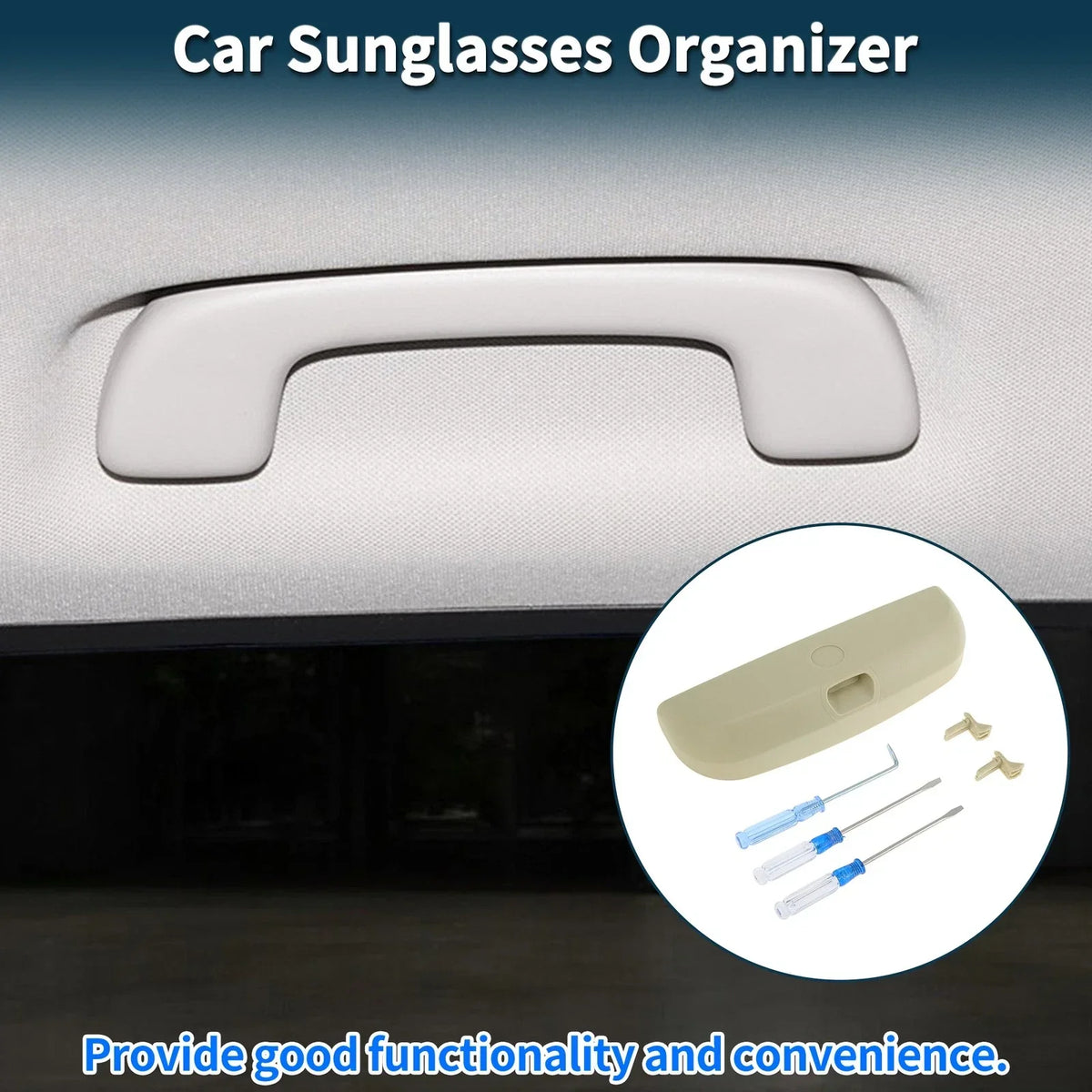 Sunglasses Case for BMW X1 U11 iX1 (2022-2024) Eyeglasses Holder Beige