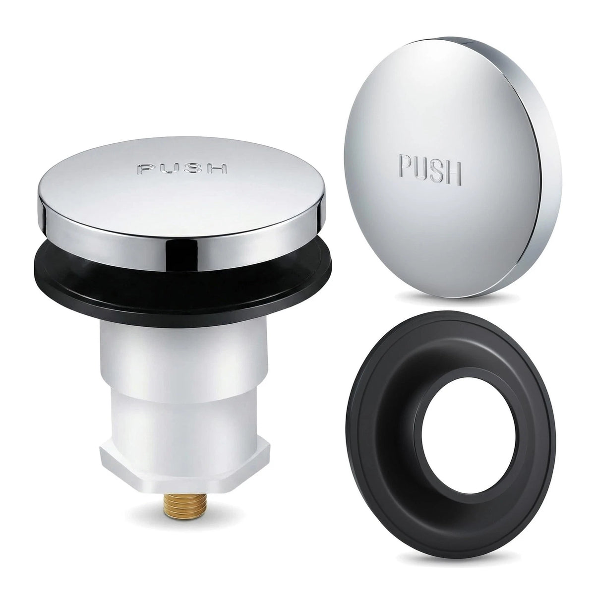 Cartridge Assembly for Tip Toe Bath Drain Stopper and Cover Tub Chrome