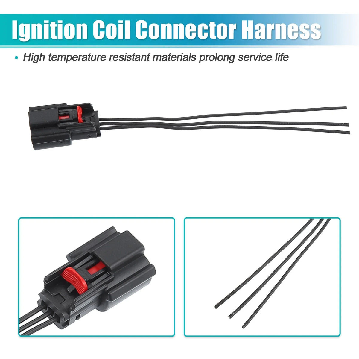 Ignition Coil Connector Pigtail Harness 9U2Z14S411EA for Ford Flex, Lincoln (2009–2019)