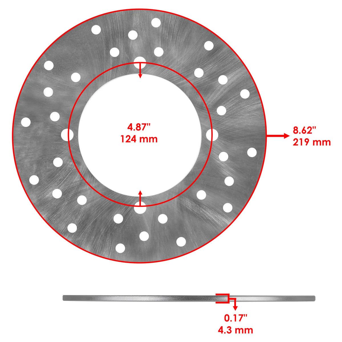 Celox Rear Brake Disc Rotor for Polaris (5248250, DS105AA1001)