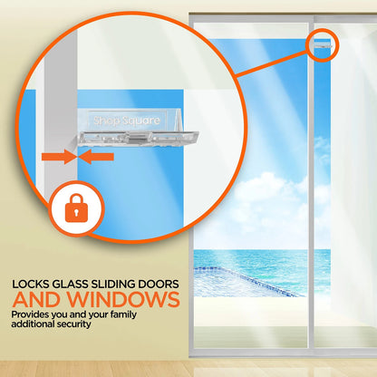 4X Sliding Glass Door Lock for Home Safety