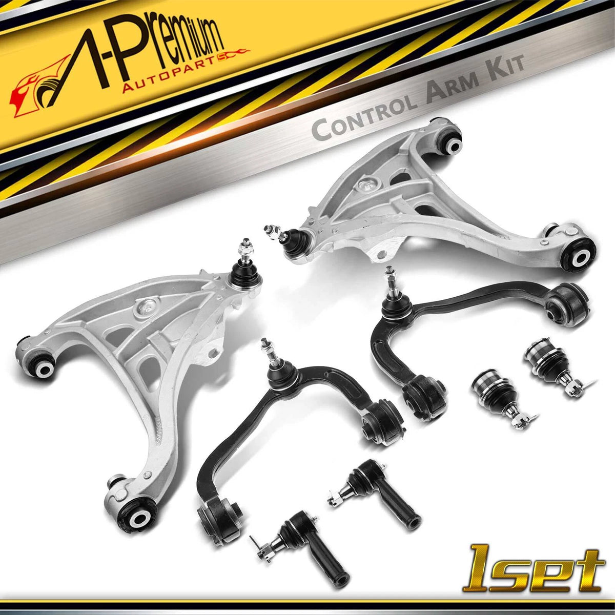 Set of 8 Control Arm Ball Joints & Tie Rods for Ford F-150 (2004–2008) - 6L3Z-3085-AL, 4L3Z-3A130-CA, K80149