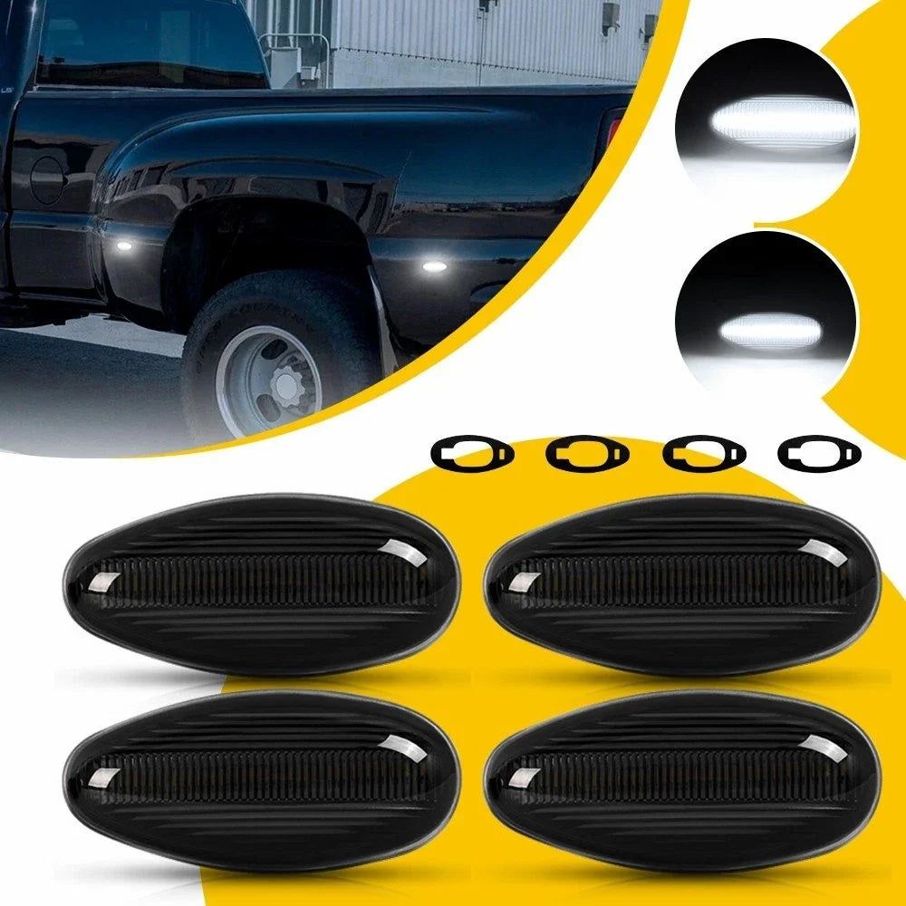 LED Side Fender Lights for Chevrolet Silverado 2500HD 3500HD (2001–2014)