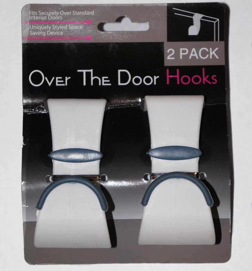 2X Over The Door Hooks for Bathroom Towel Garment Robe