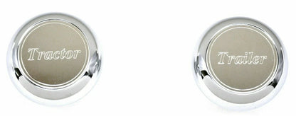 Set of 2 Chrome Air Brake Knobs for Tractor Trailer (95966-95965)