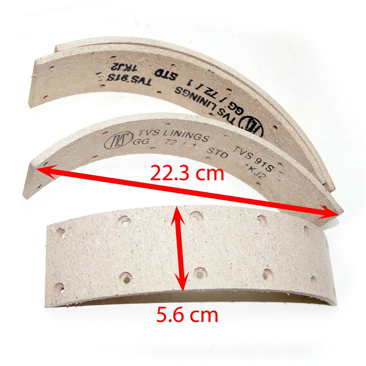 Front Brake Shoe Lining Set for TVS Jonga 4x4 Jeeps (FC 150)