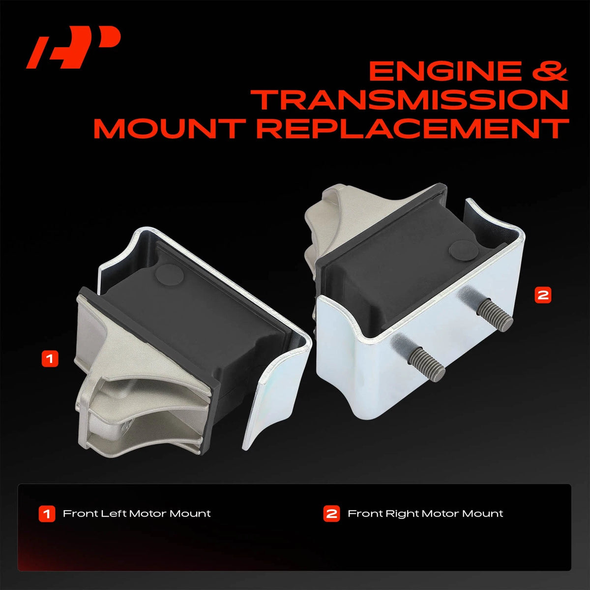 2X Front Engine Motor Mount for Dodge Sprinter 2500 3500 (2003–2006) 5104035AA, A4030