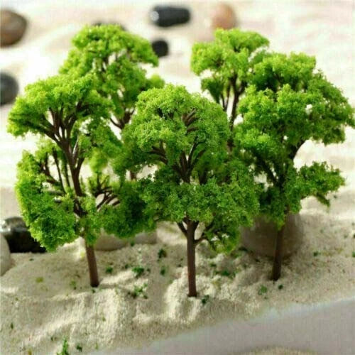 50Pcs 55mm HO Scale Model Trees for Train Railroad Park Landscape Scenery