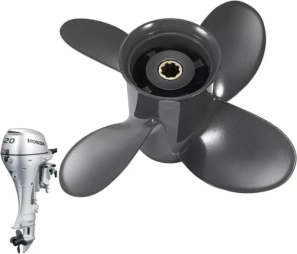 9.25 x 10 Aluminum Outboard Propeller for Honda 8-20HP (RH)