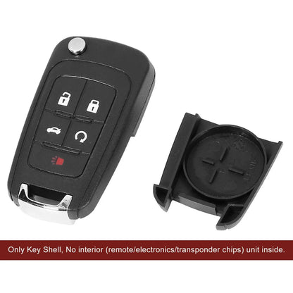 Key Fob Shell Case for Chevrolet Camaro (2010–2015) - 5 Button, Black