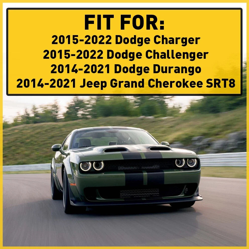 Set of 4 Steering Wheel Frame Cover Trim for Dodge Challenger/Charger (2015–2023)