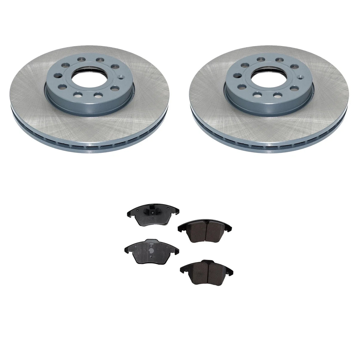 DuraGo Front Rotors & Low-Met Brake Pads Kit for Audi A3 VW Golf Jetta (2013–2016)