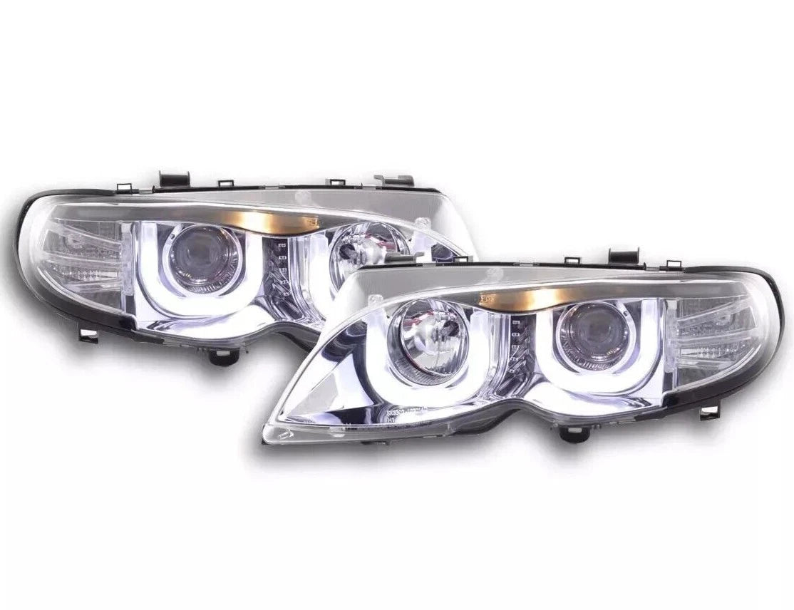 Projector Chrome Headlights Pair for BMW 3-Series E46 (2002–2005) NTR2236