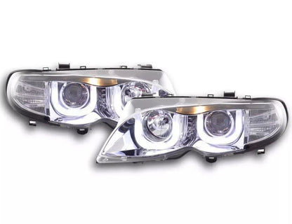 Projector Chrome Headlights Pair for BMW 3-Series E46 (2002–2005) NTR2236