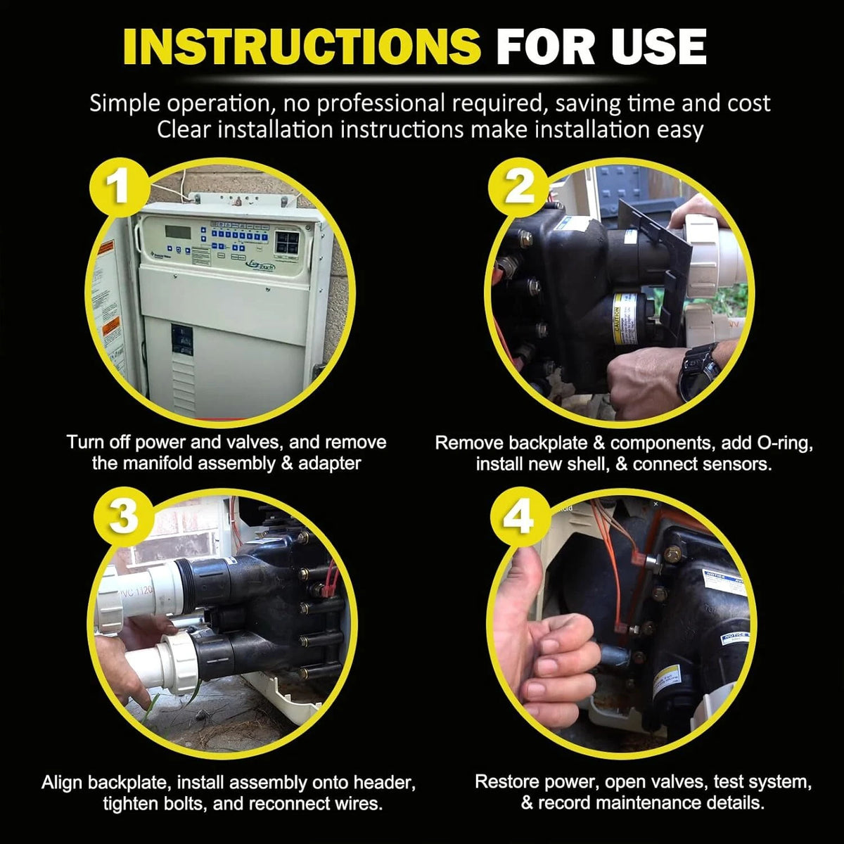Manifold Replacement Kit for MasterTemp/Max-E-Therm Pool & Spa Heater