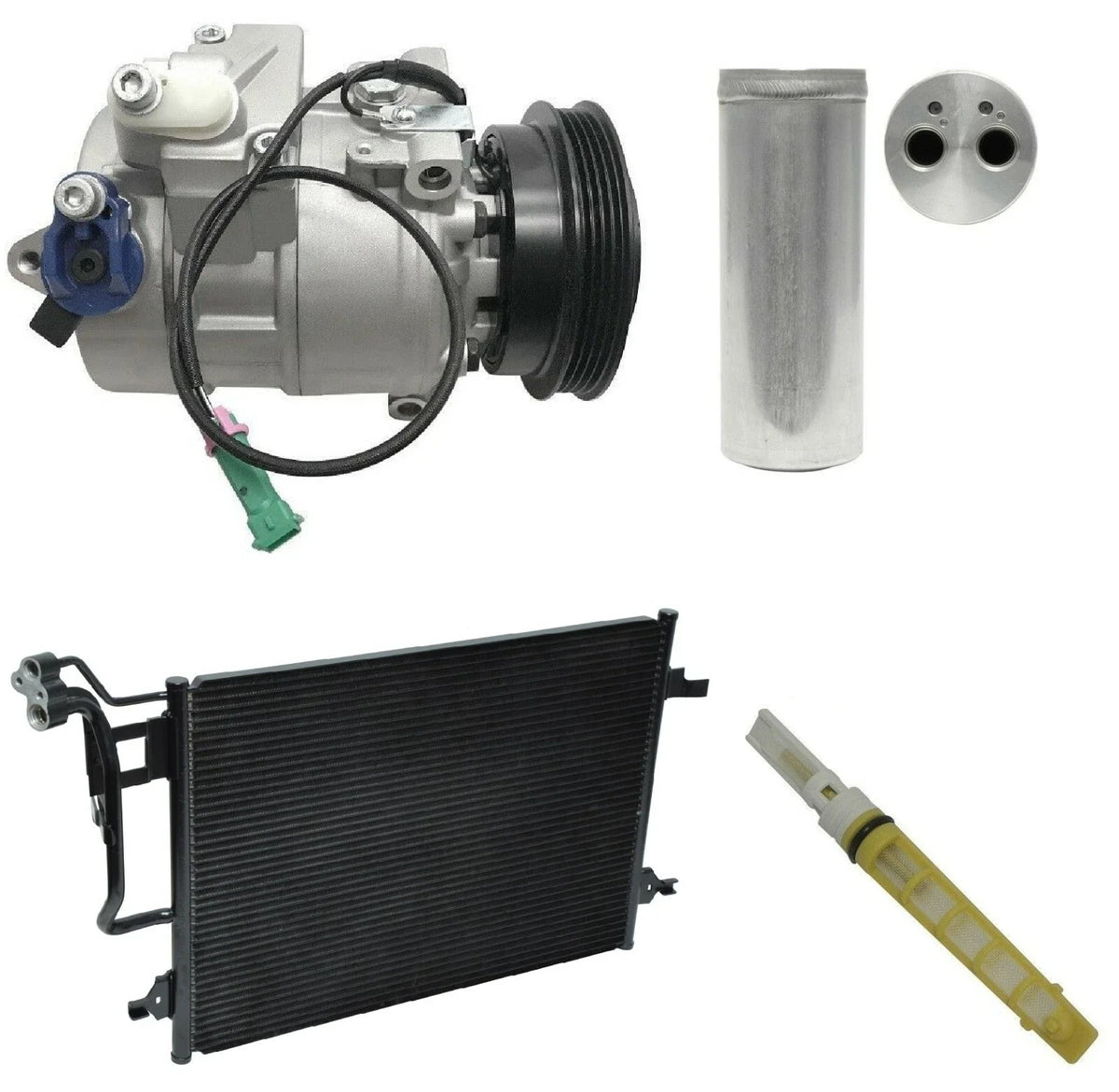 AC Compressor Kit with Condenser for Volkswagen Passat 1.8L (2001–2005)